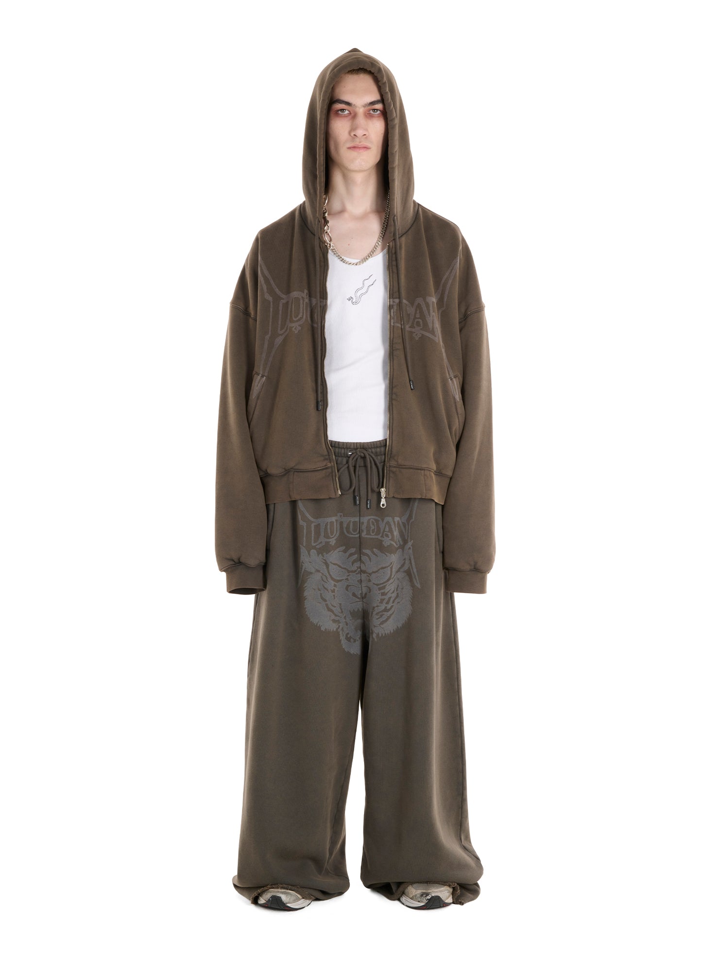 WASHED OUT ZIP UP HOODIE