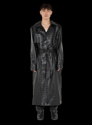 FAUX CROCO LEATHER TRENCH FAUX CROCO LEATHER TRENCH