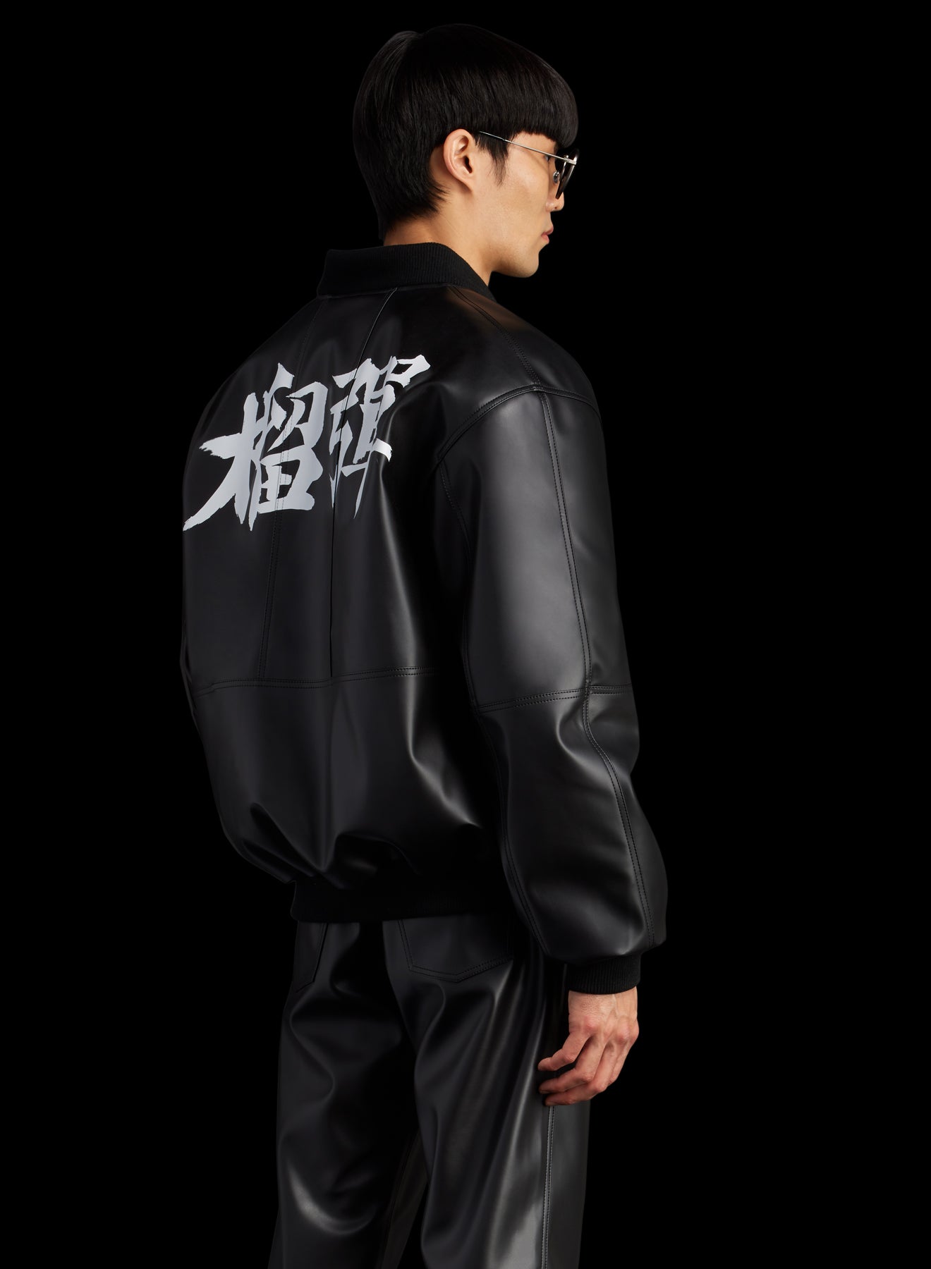 REVERSIBLE 80'S HONG KONG FAUX LEATHER JACKET