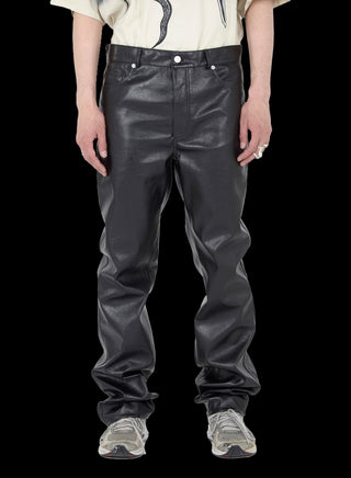 FAUX LEATHER STRAIGHT LEATHER PANTS FAUX LEATHER STRAIGHT LEATHER PANTS