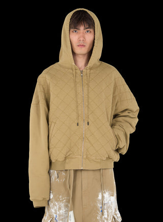 QUILTED ZIP HOODIE QUILTED ZIP HOODIE