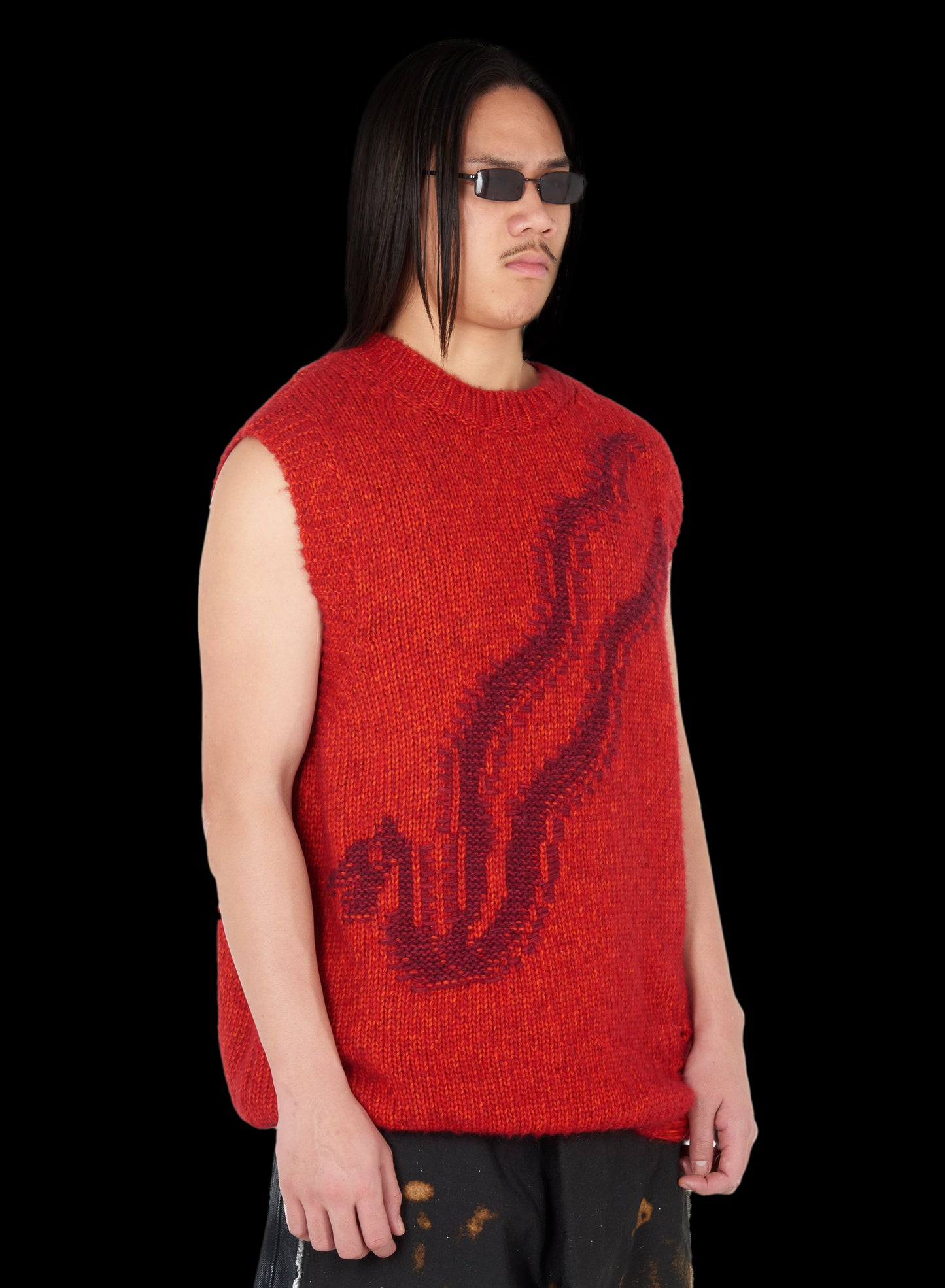 UNISEX SNAKE INTARSIA VEST