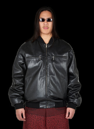 EXCLUSIVE - 80'S REVERSIBLE AIRBRUSHED LEATHER BOMBER EXCLUSIVE - 80'S REVERSIBLE AIRBRUSHED LEATHER BOMBER