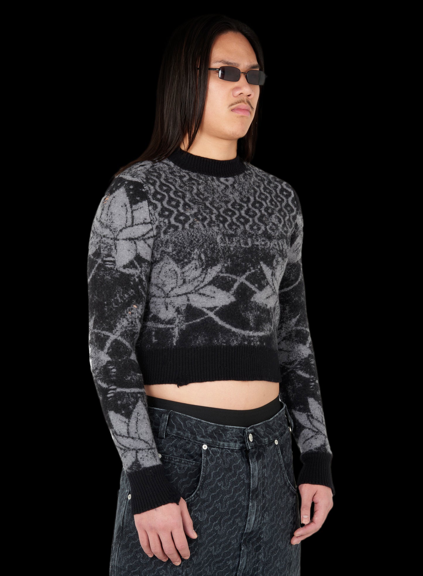 UNISEX SHRUNK JACQUARD SWEATER