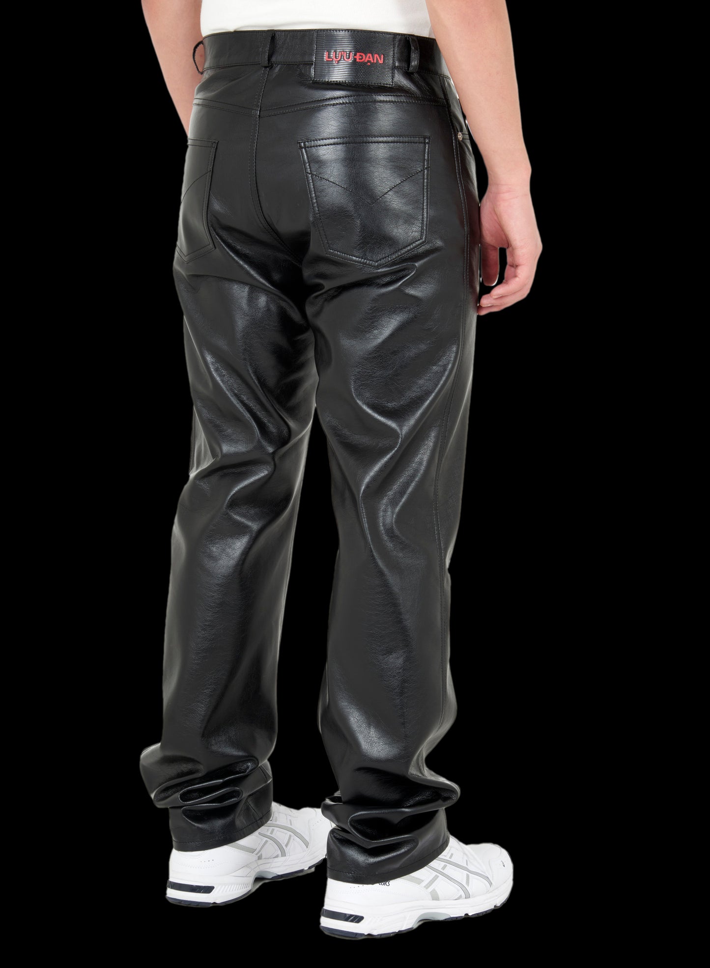 UNISEX FAUX LEATHER STRAIGHT LEG PANTS