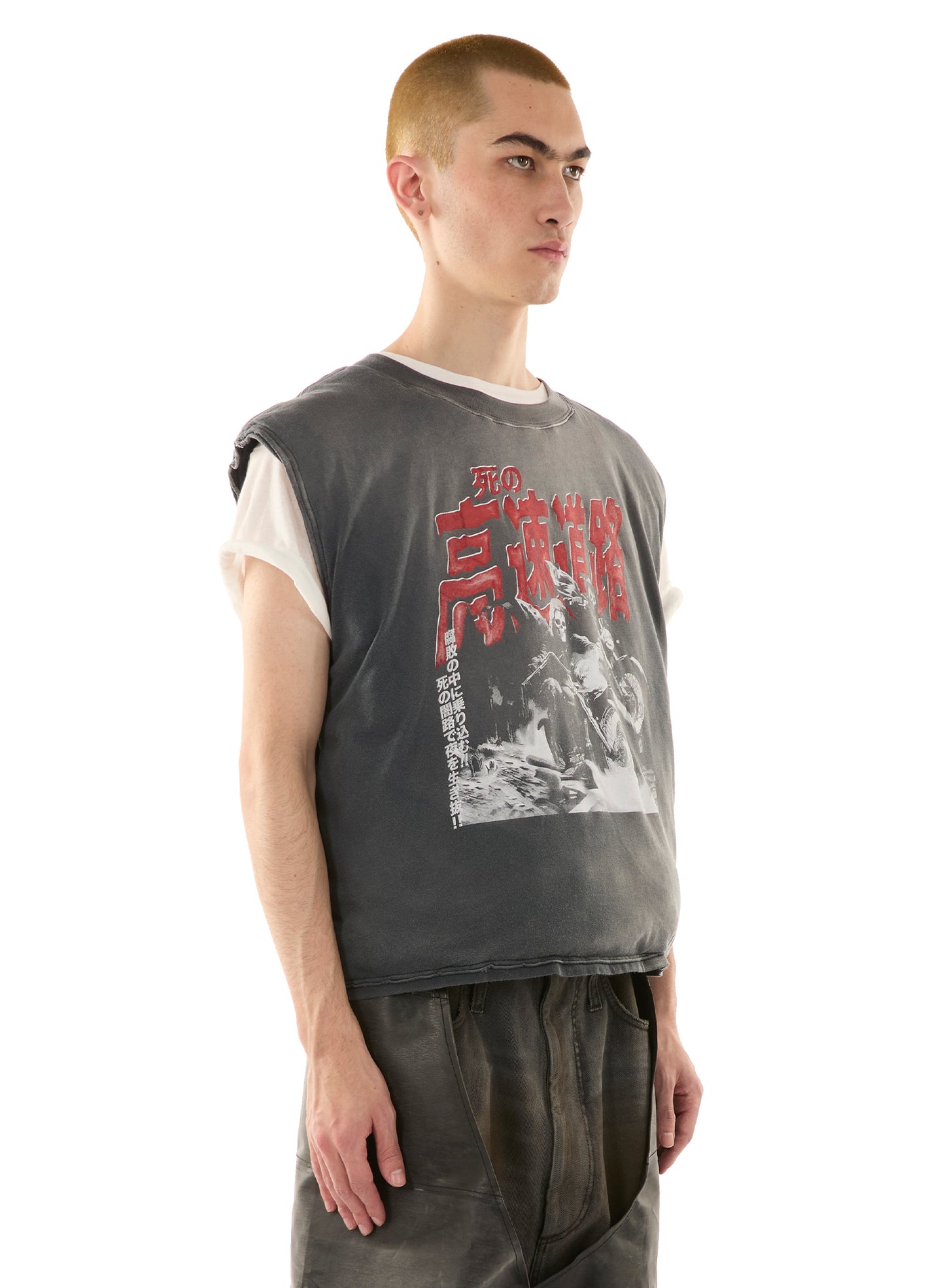 WADDED SLEEVELESS TEE