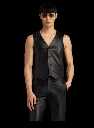 TAILORED LEATHER WAISTCOAT TAILORED LEATHER WAISTCOAT