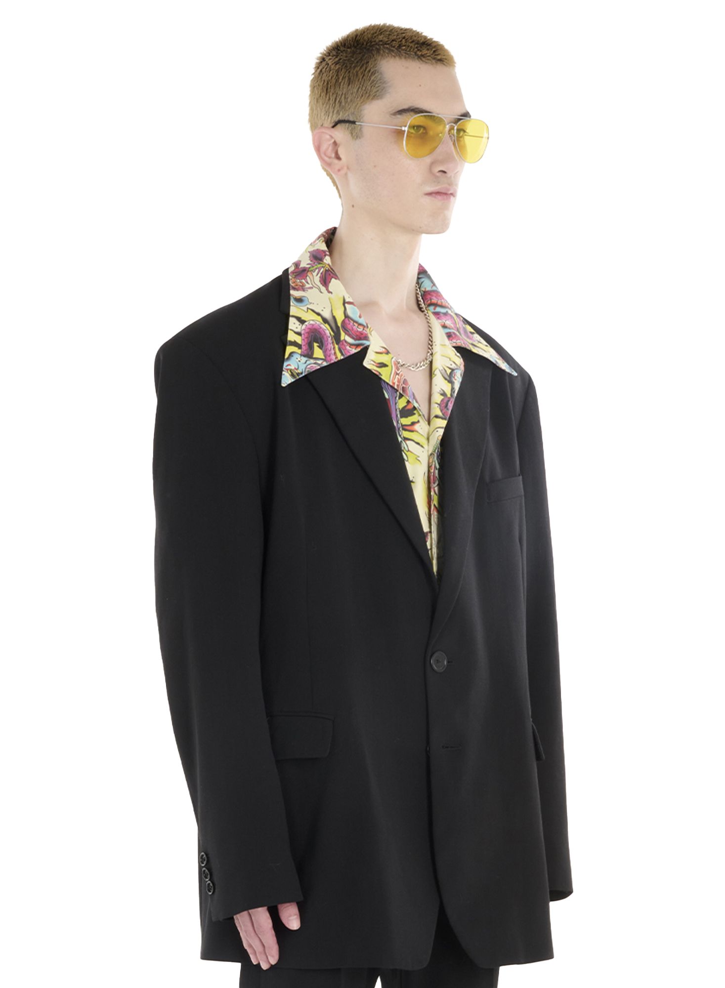 LU U DAN BLACK OVERSIZED BOXY BLAZER