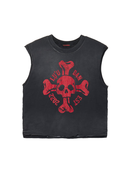 WADDED SLEEVELESS TEE