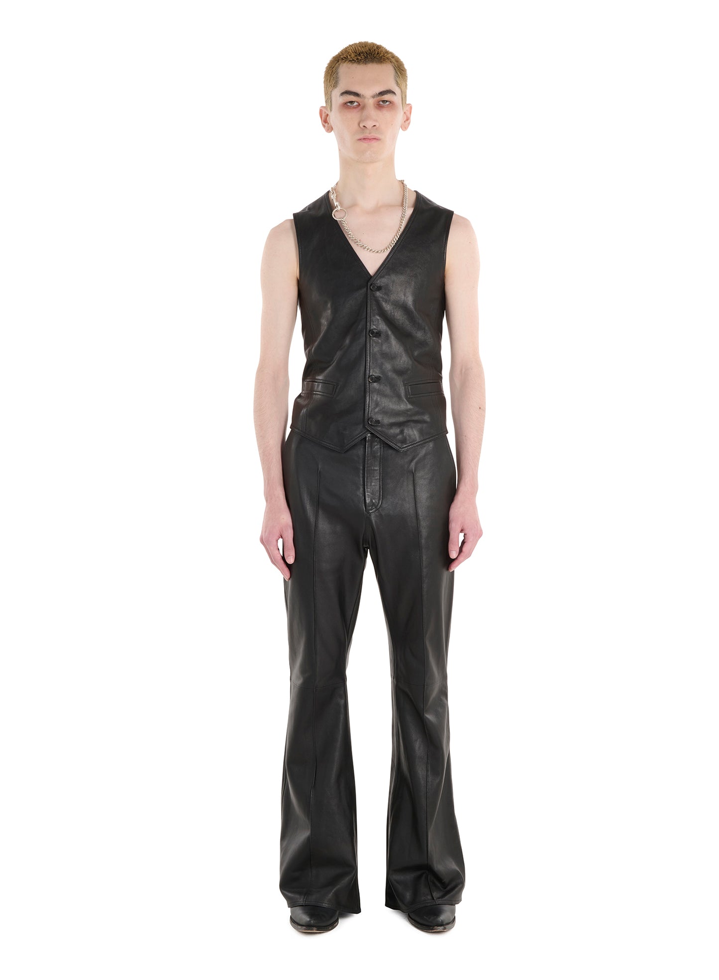 TAILORED LEATHER WAISTCOAT