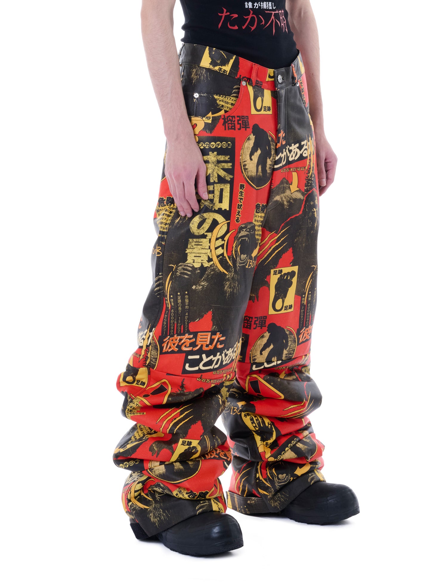 STACKED LEATHER PANTS