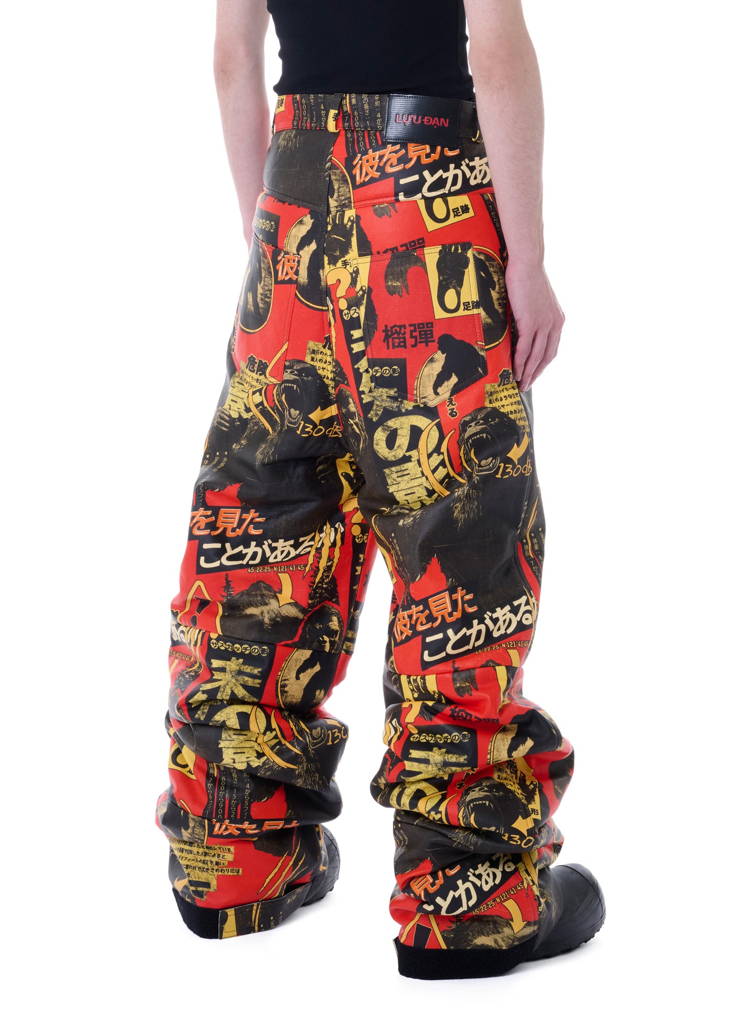 STACKED LEATHER PANTS