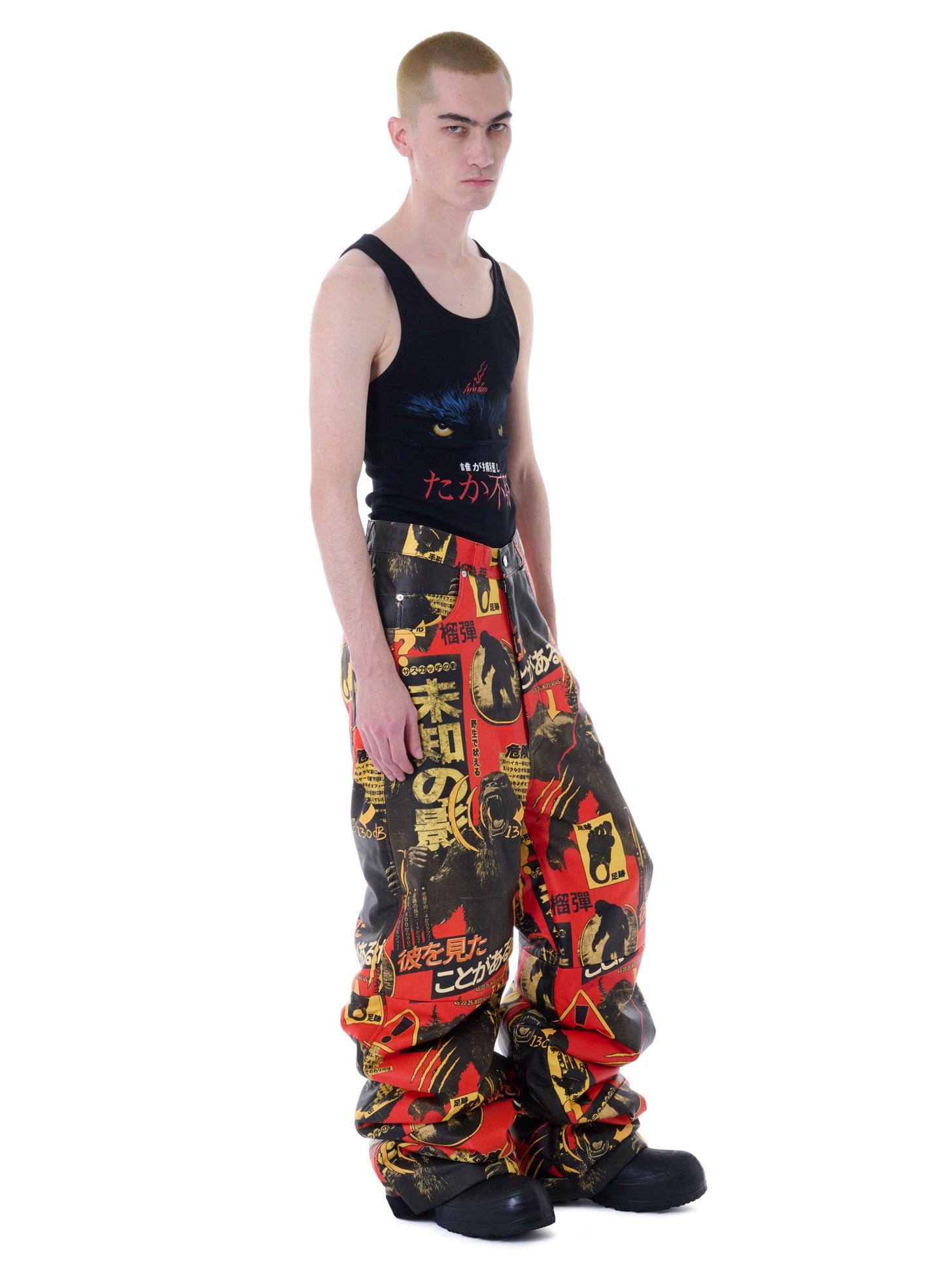 STACKED LEATHER PANTS