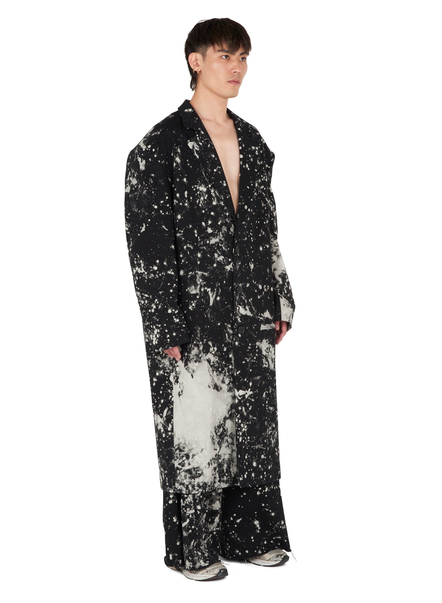 BLEACH SPLATTER LONG CROMBIE JACKET