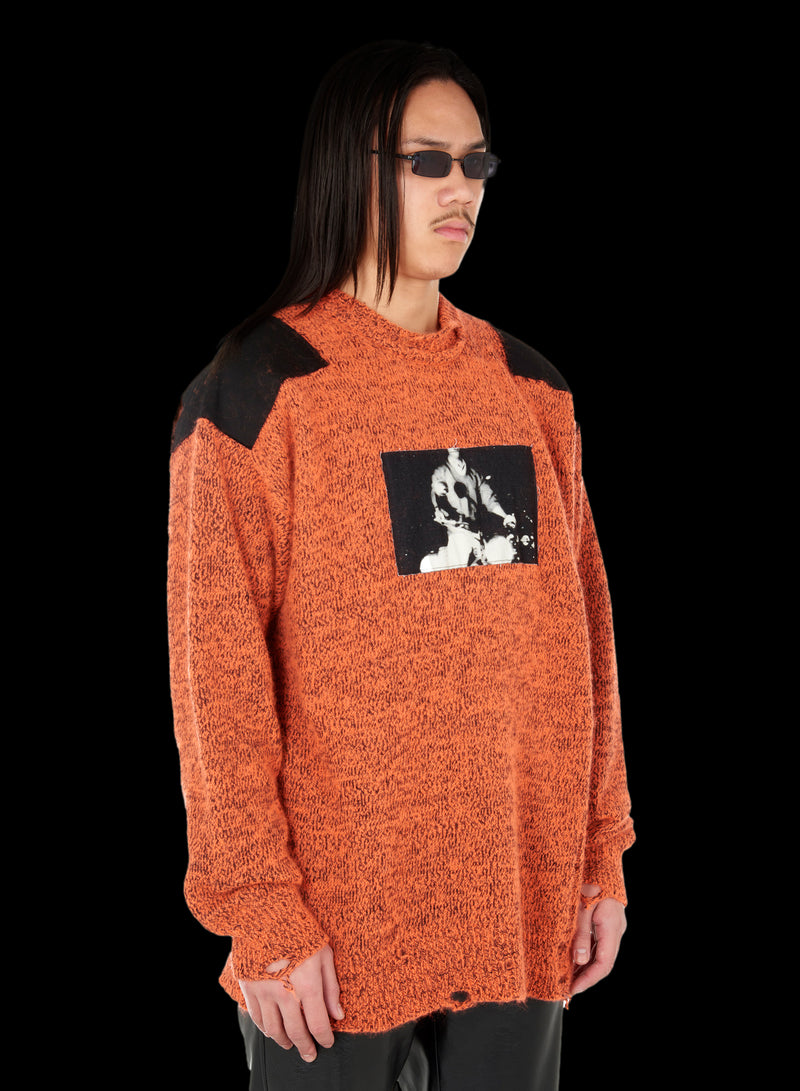 UNISEX SHOULDER PATCH SWEATER