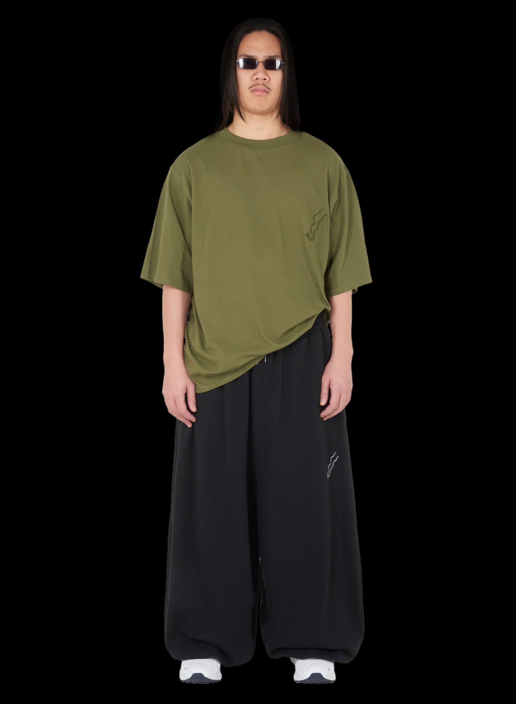 BLACK UNISEX BAGGY BONTAN SWEATPANTS - LU'U DAN