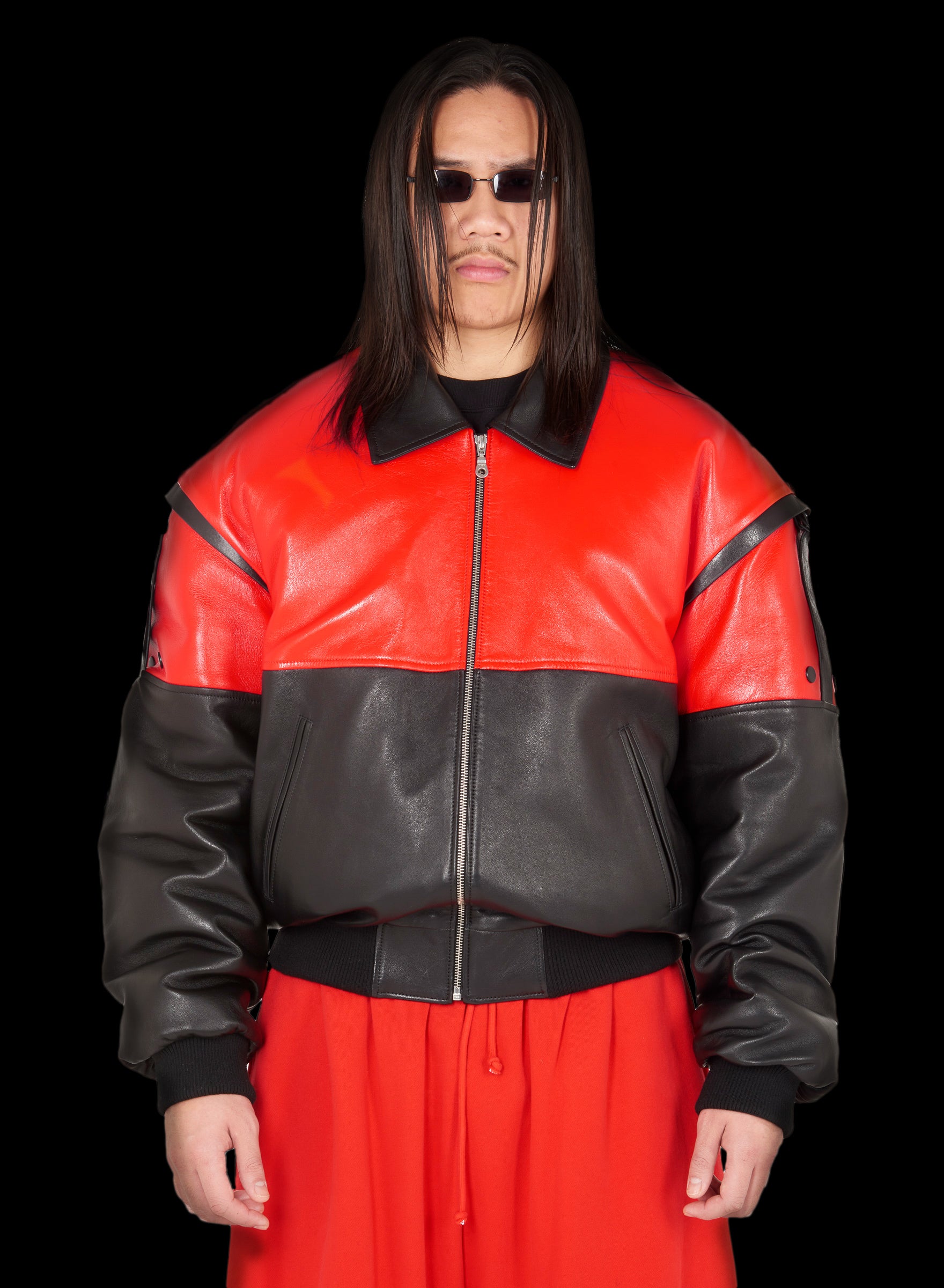 Calvin klein 205w39nyc leather on sale jacket