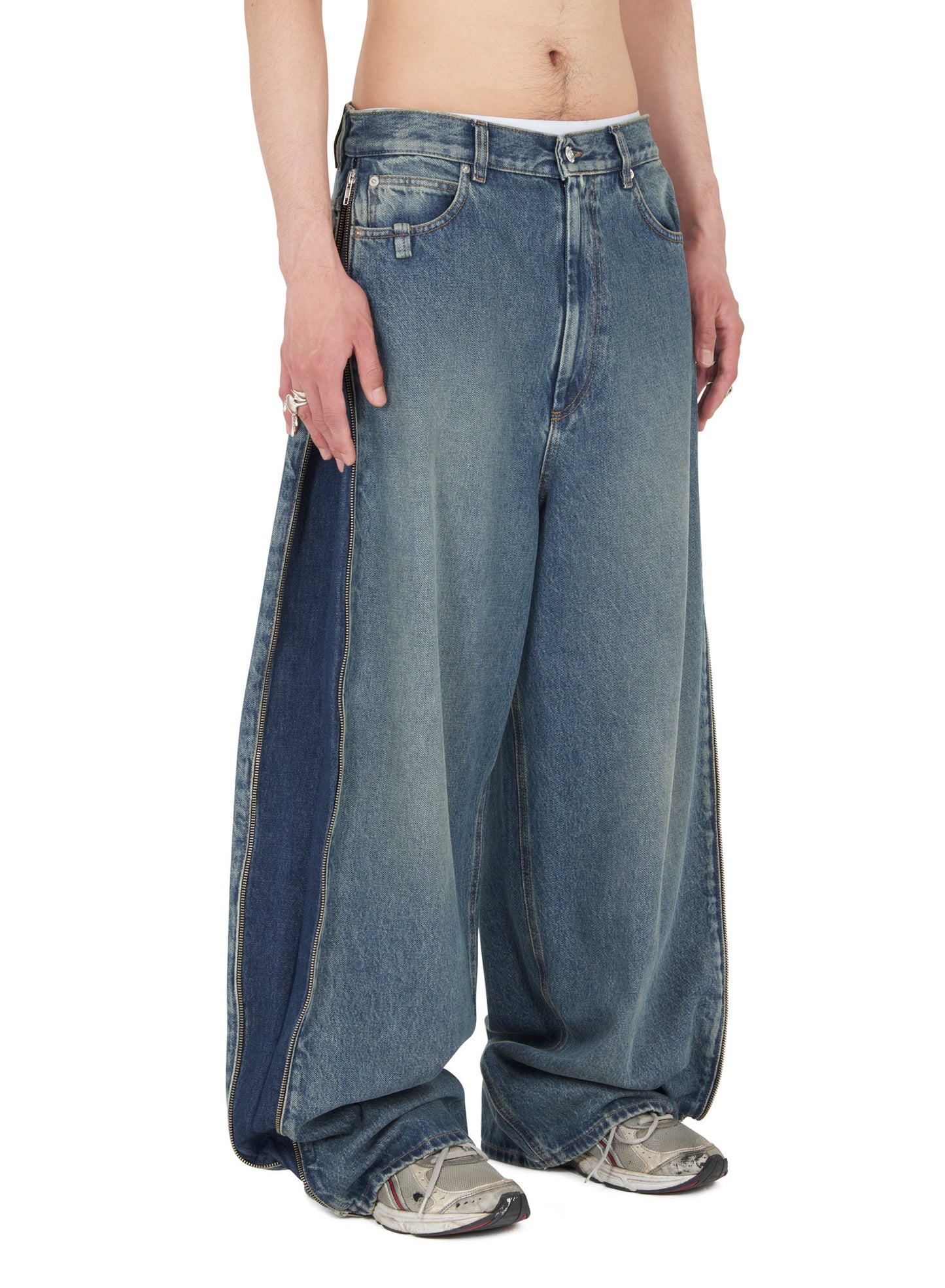 SIDE ZIP JEANS