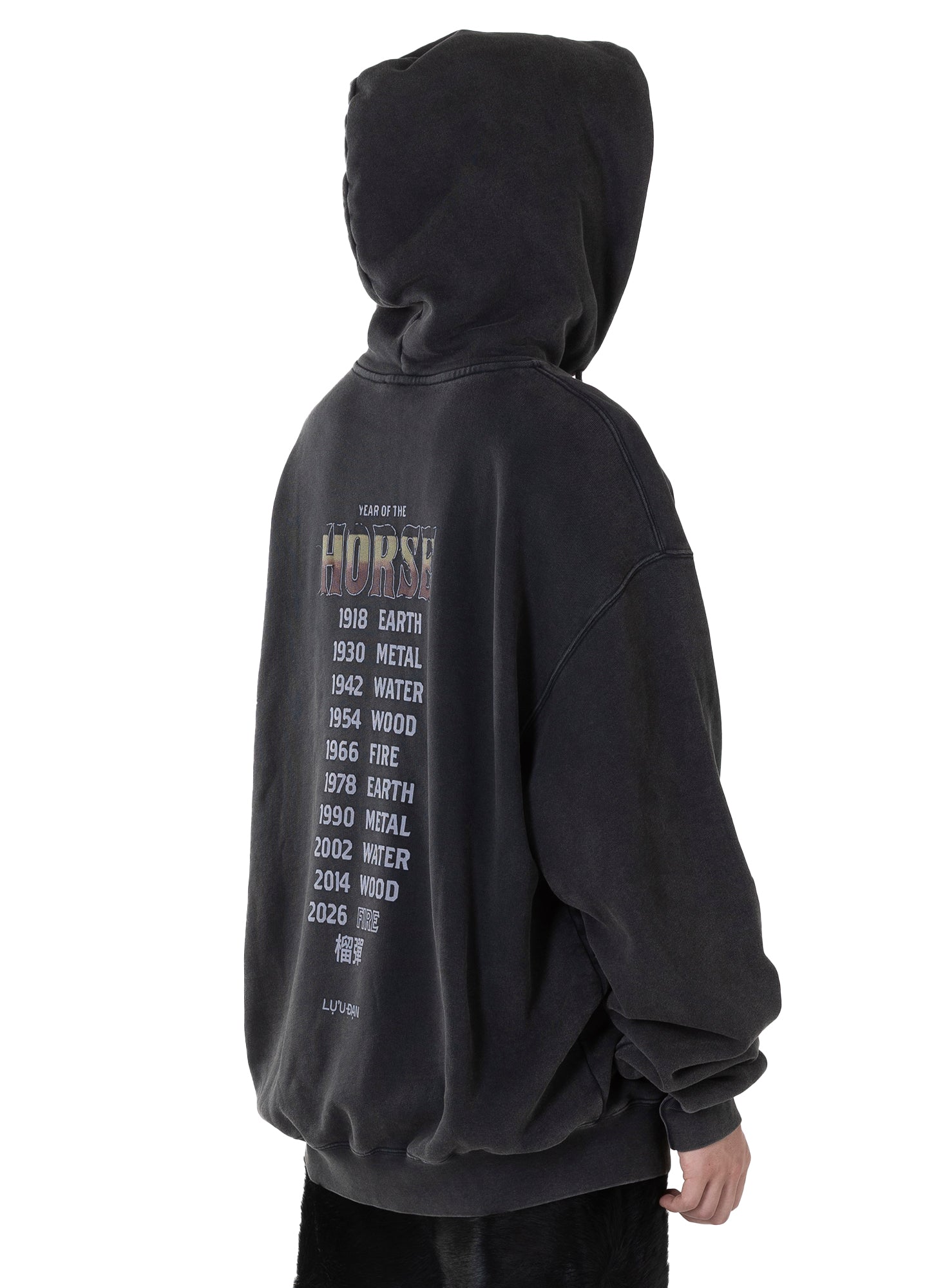 メンズ DAN ダン Wool Oversized Sweat L BLACK