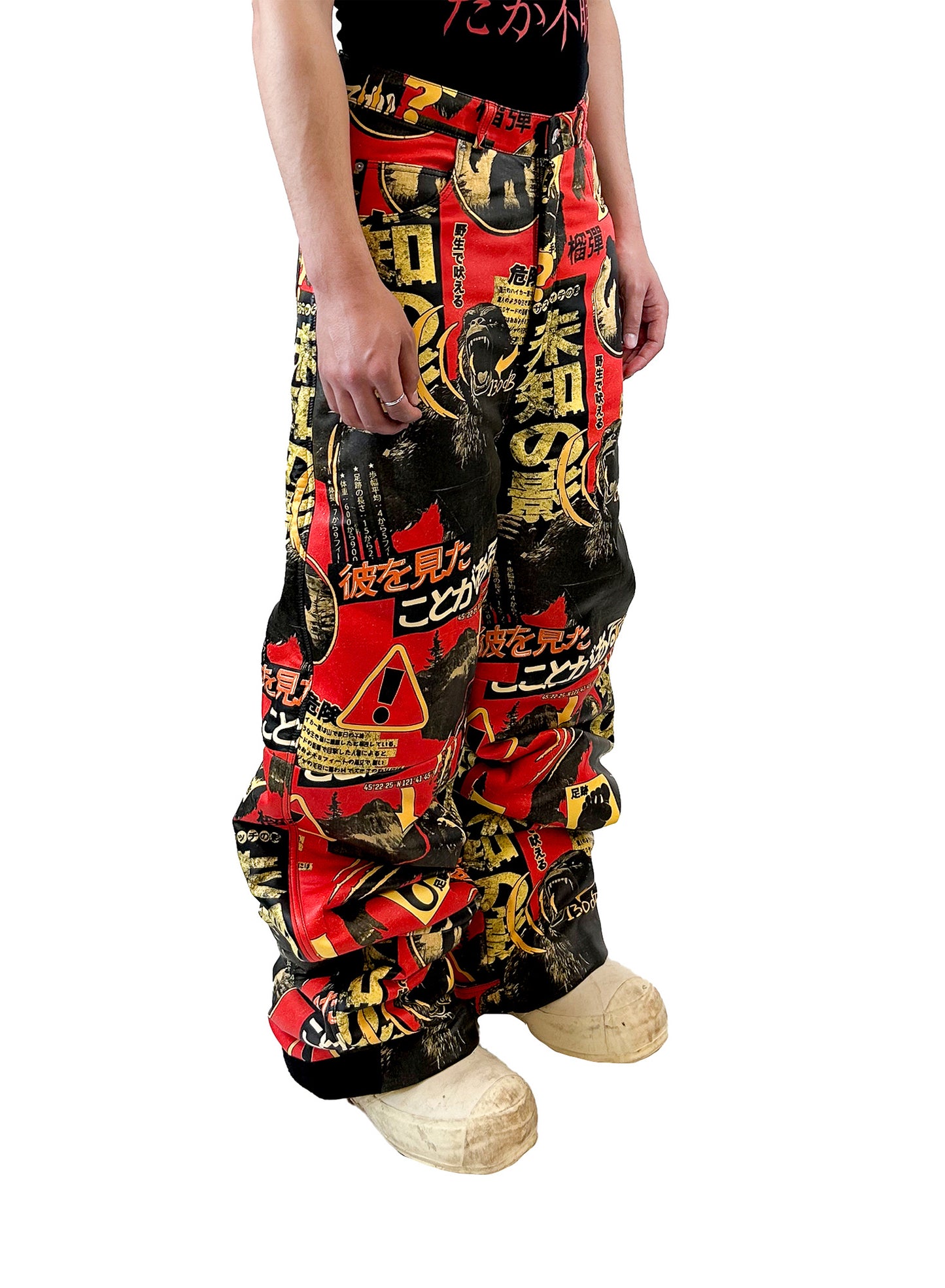 STACKED LEATHER PANTS