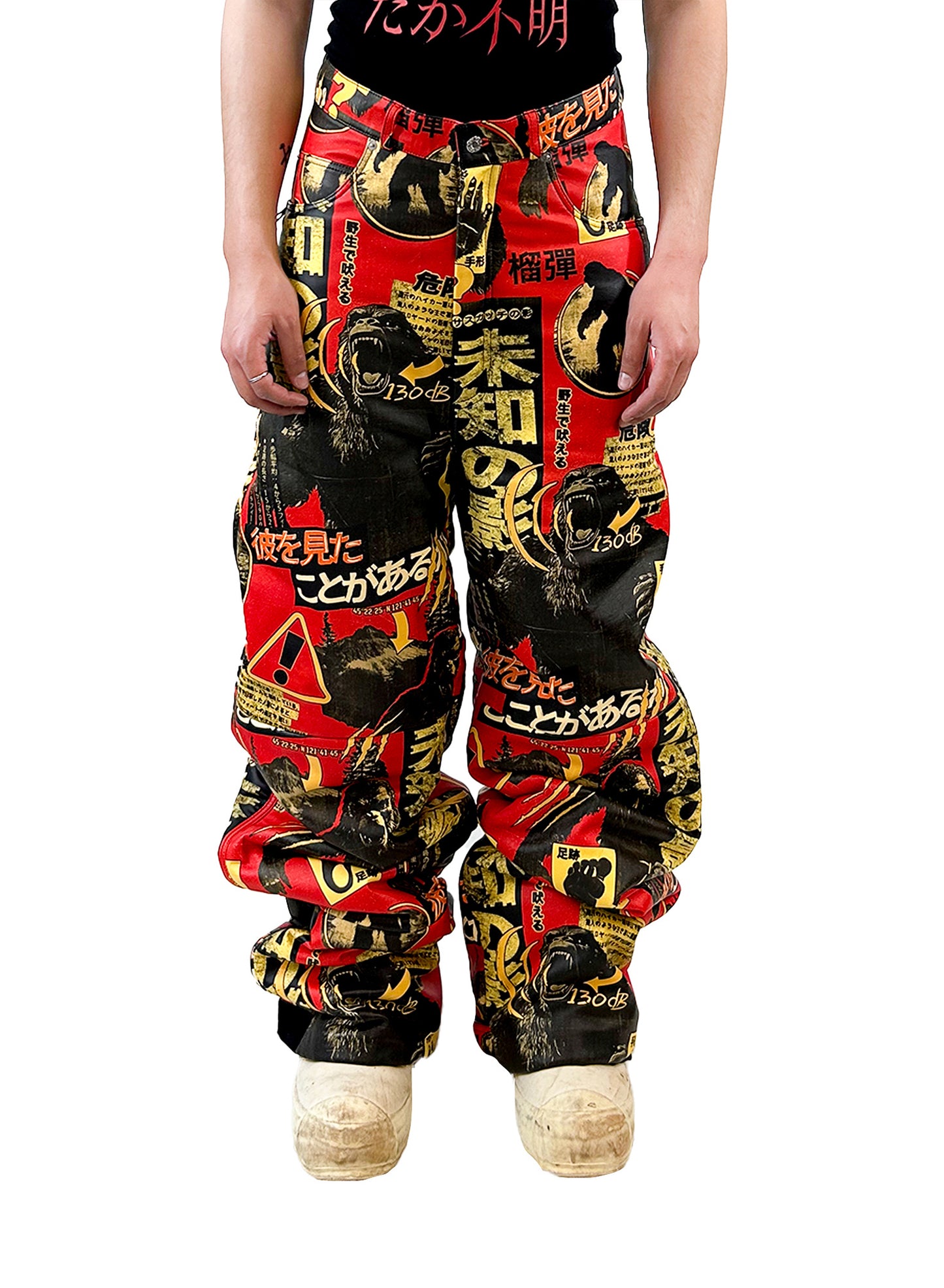 STACKED LEATHER PANTS