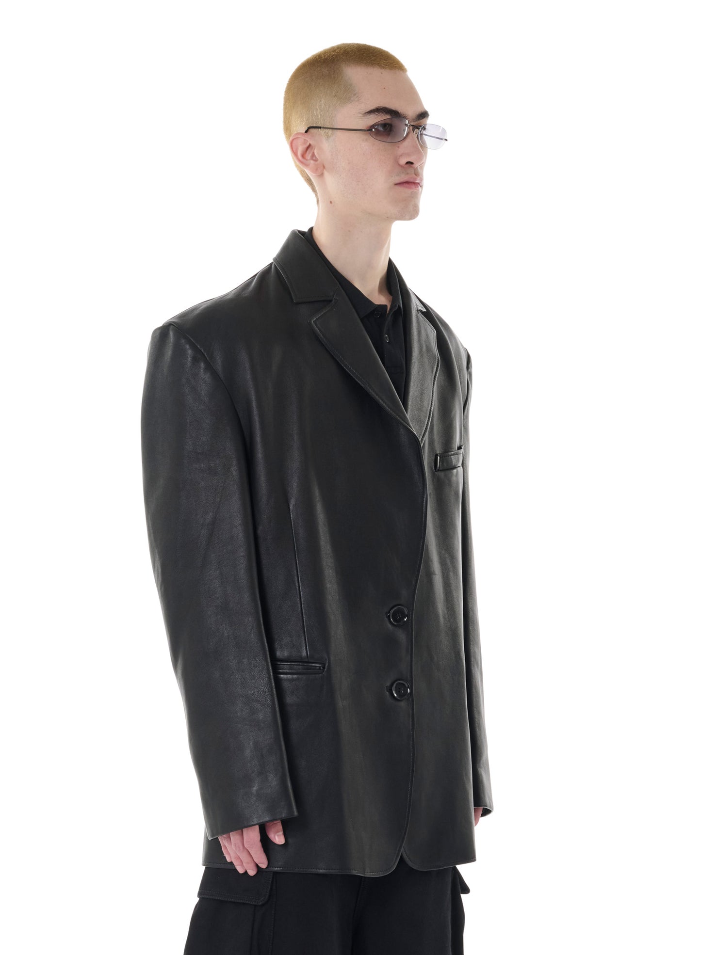 LEATHER BLAZER