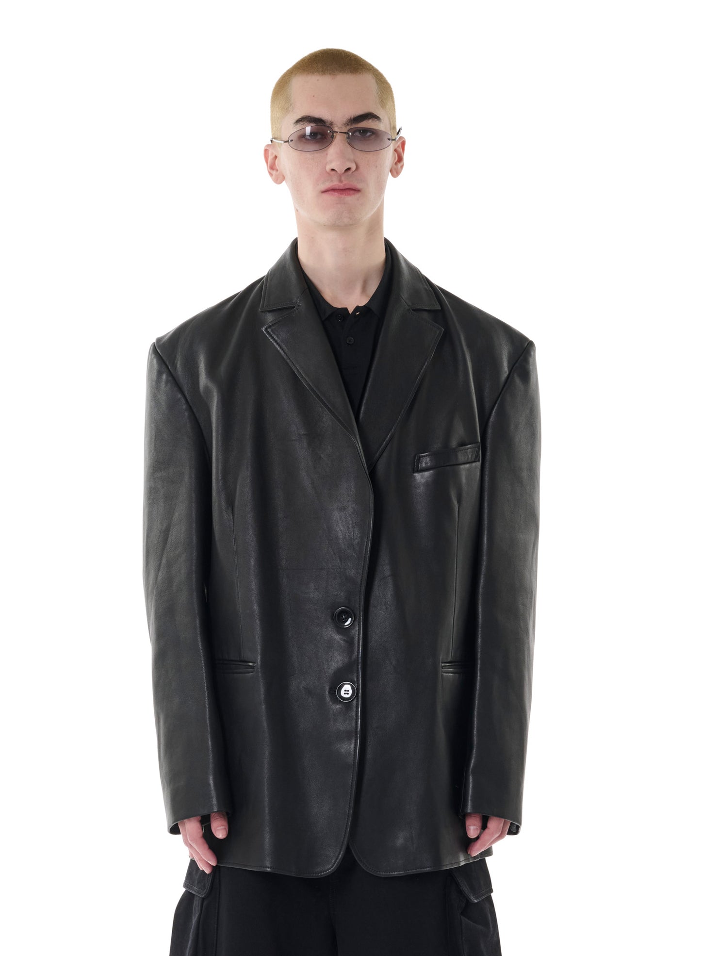 LEATHER BLAZER