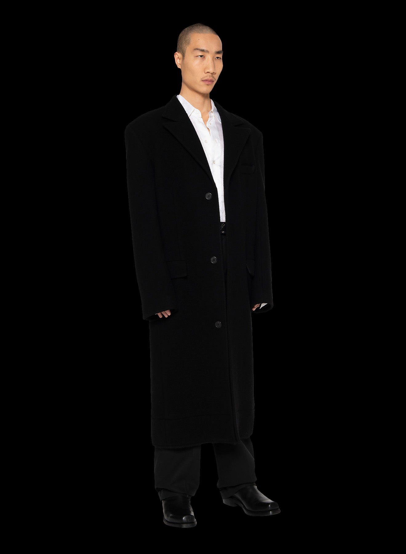 LU'U DAN - Black Oversized Tailored Coat