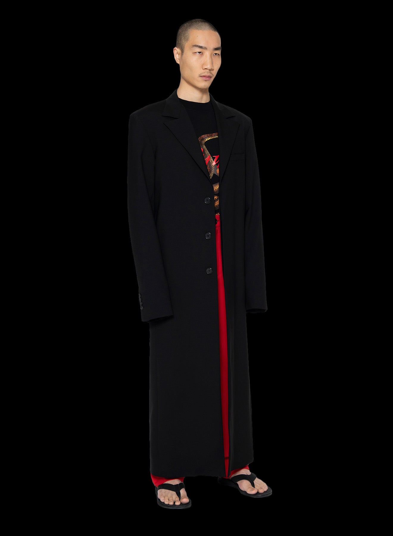 Black slim online coat