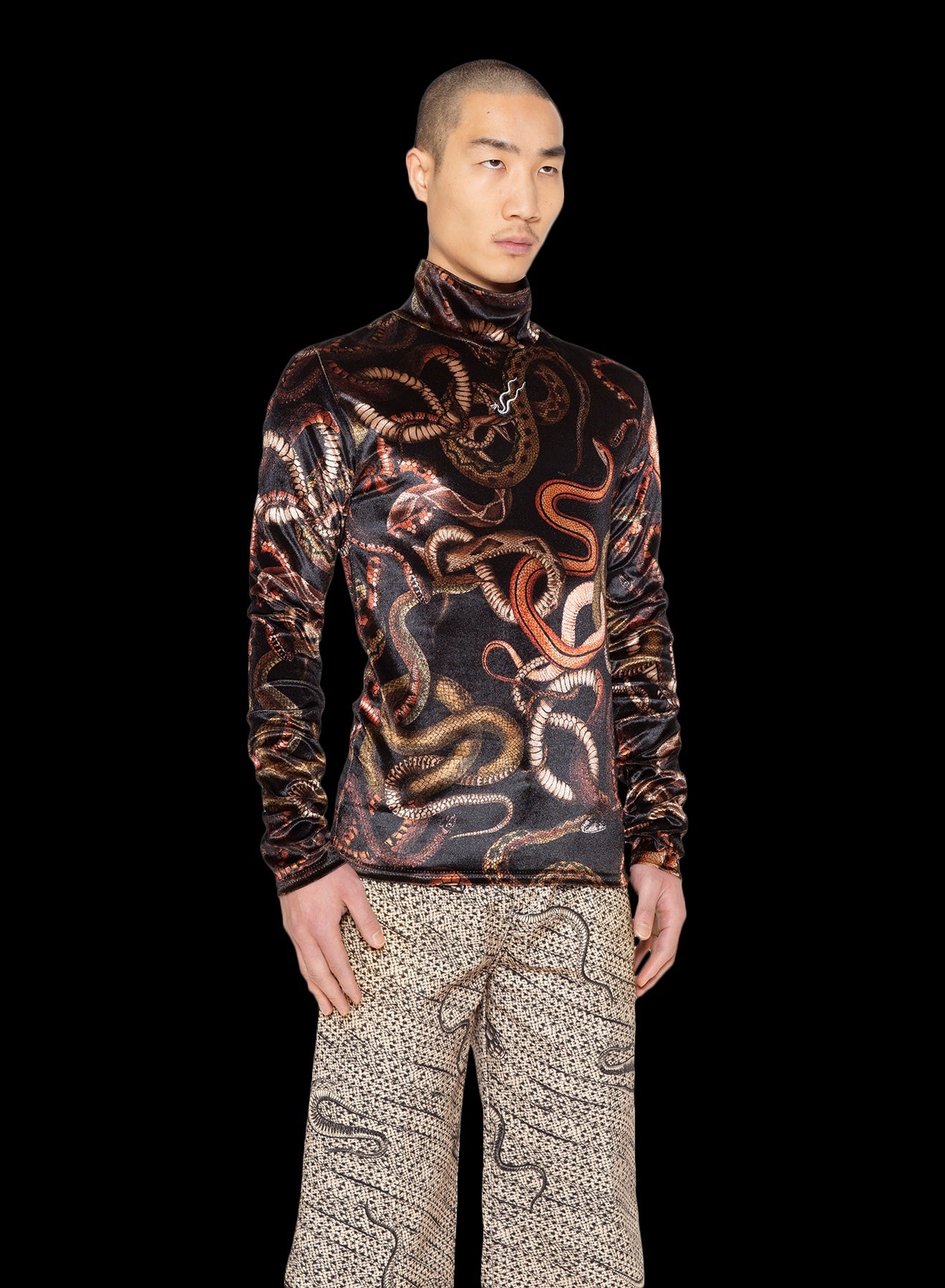 Snake print sale turtleneck